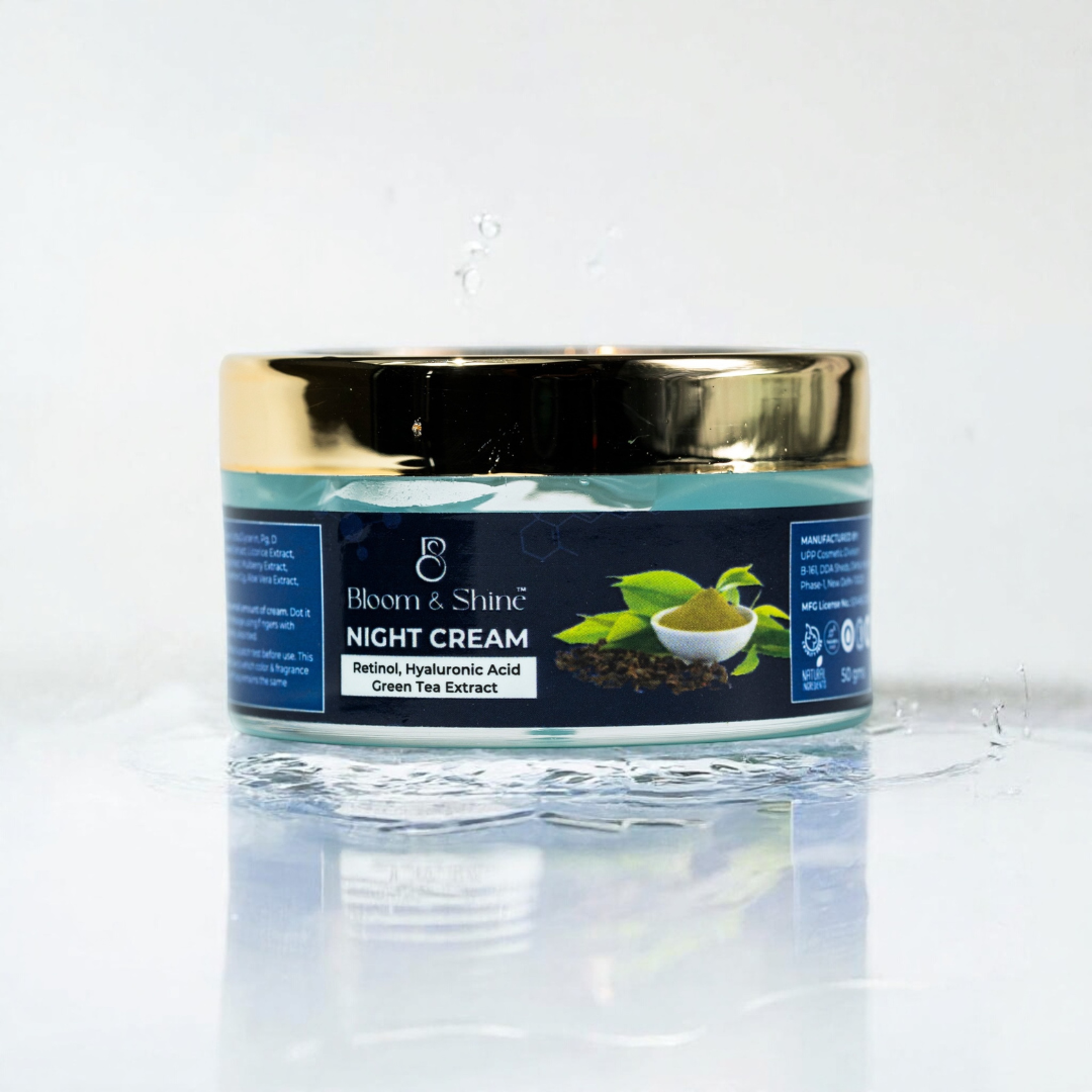 Night Cream 100% Natural Extracts (Grape Seed, Green Tea, Liquorice, Mulberry &amp; Aloe Vera) – 50 gm