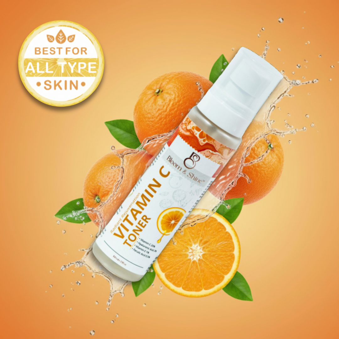 Vitamin C Face Toner Alcohol-Free with Aloe Vera, Cucumber, Green Tea & Rice Water – 100 ml