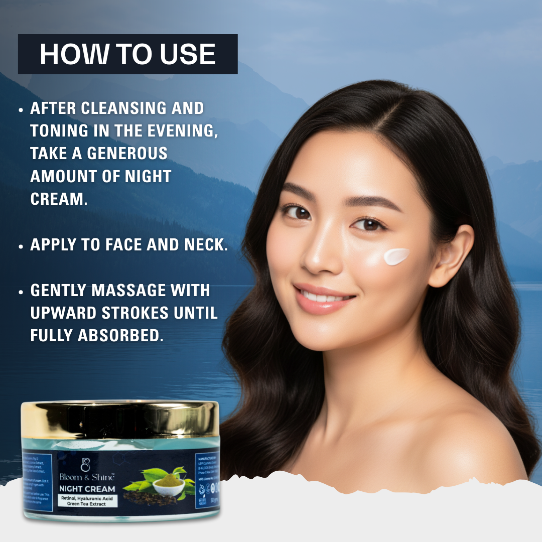 Night Cream 100% Natural Extracts (Grape Seed, Green Tea, Liquorice, Mulberry &amp; Aloe Vera) – 50 gm